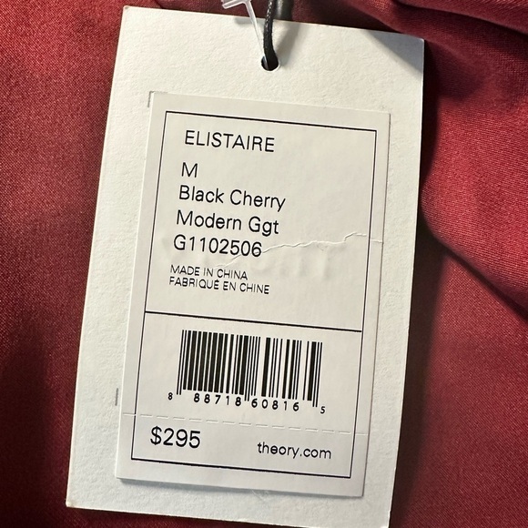 Nwt Theory Elistaire Blouse Peasant Modern Off Shoulder Smocked Top Medium M - Picture 9 of 9